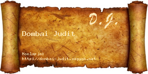 Dombai Judit névjegykártya